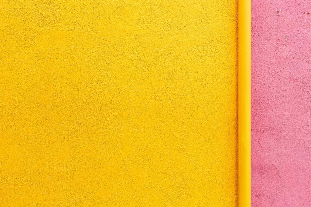 yellow and pink wall
