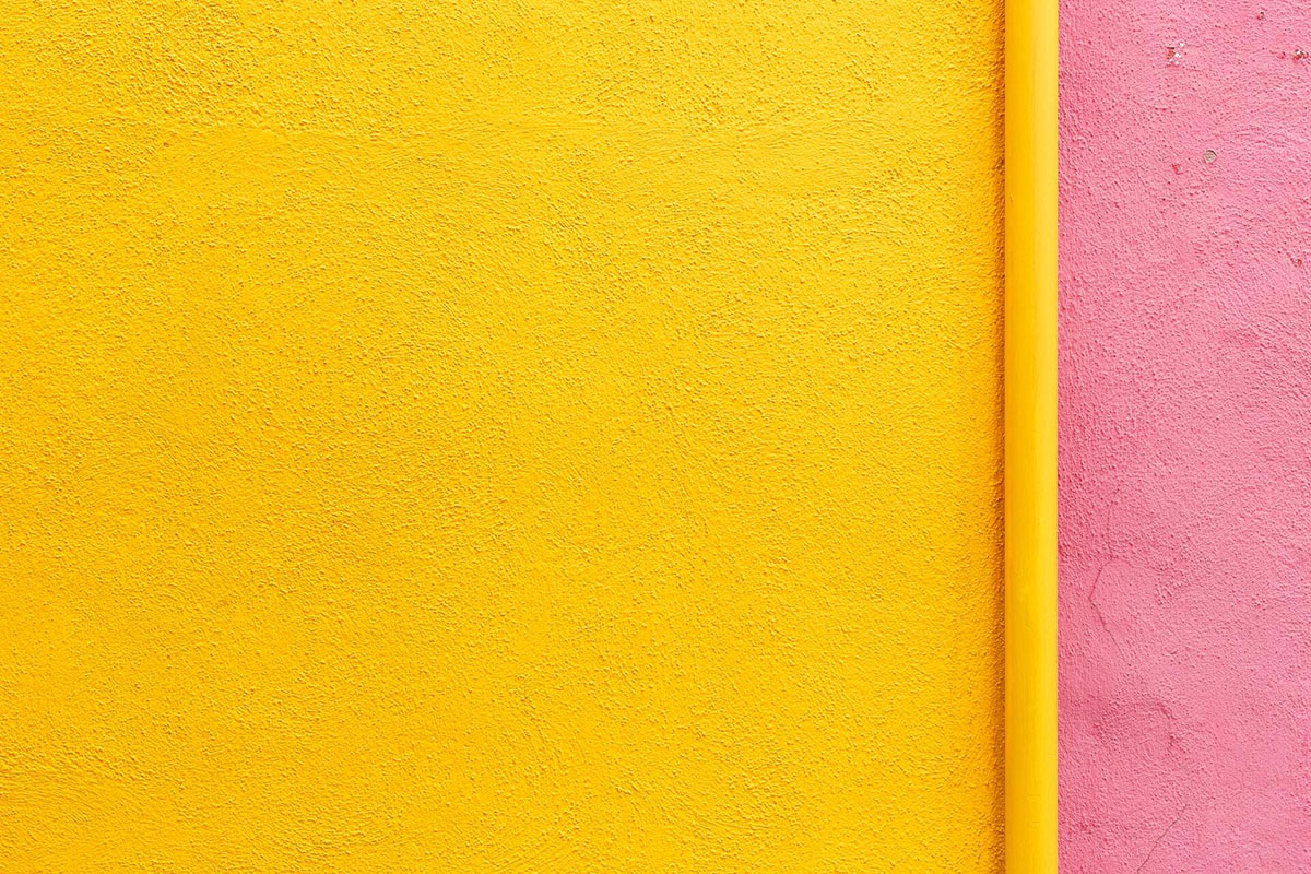 yellow and pink wall